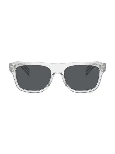 Prada Men's 55MM Pillow Sunglasses - Transparent Grey | Thumbnail 1