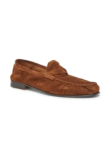 TOM FORD Men's Ripley Twisted Band Suede Loafers - Brown | Thumbnail 2