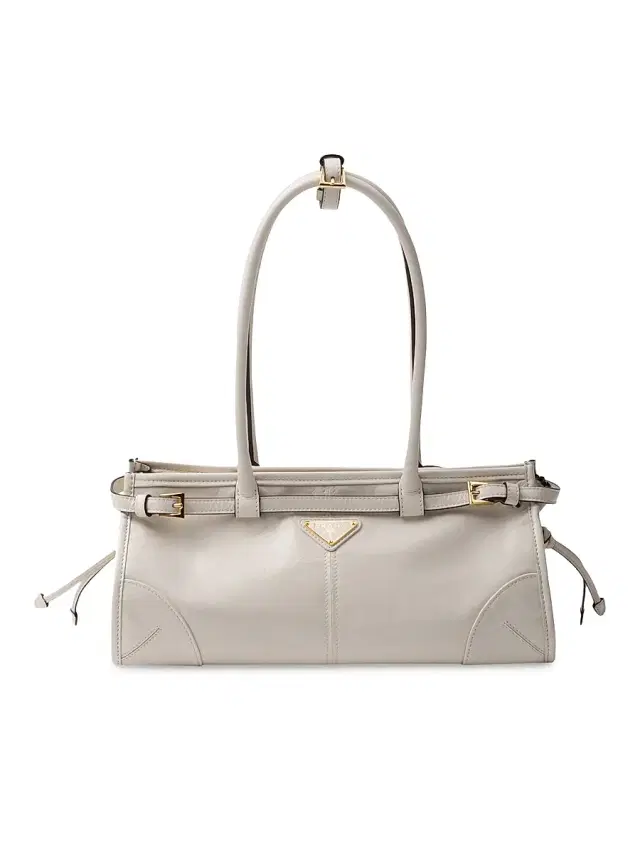Women's Bonnie  Leather Top Handle Bag - White