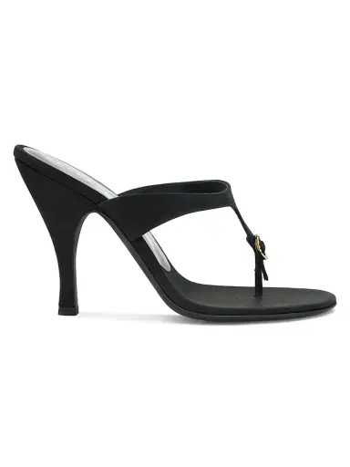 Herbert Levine Women's Kiss and Tell 100MM Satin Sandals - Black - Size 11 | Thumbnail 1 Herbert Levine Women's Kiss and Tell 100MM Satin Sandals - Black - Size 11 | Thumbnail 1