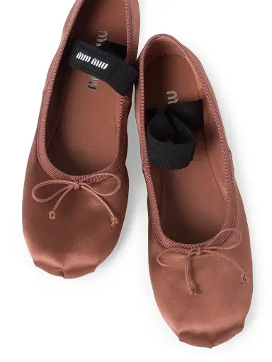 Miu Miu Women's Satin Ballerinas | Thumbnail 3