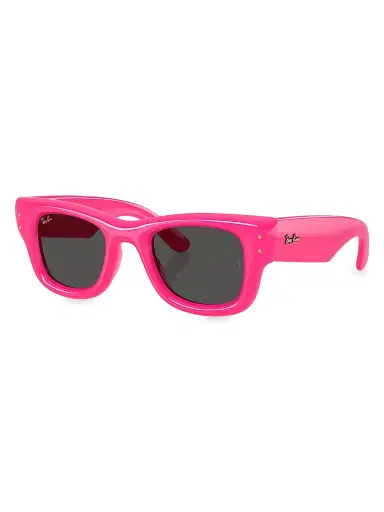 Ray-Ban Men's A$AP Rocky 0Rb4940 47MM Wayfarer Puffer Square Sunglasses - Pink Black | Thumbnail 1