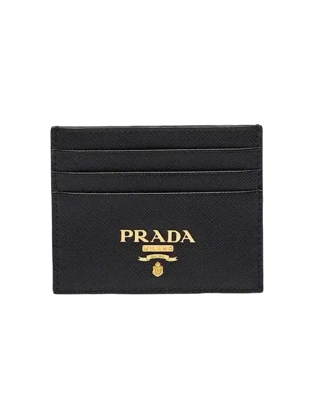 Prada Women's Saffiano Leather Card Holder - Black