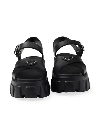 Prada Women's Monolith Rubber Sandals - Black - Size 11 | Thumbnail 4 Prada Women's Monolith Rubber Sandals - Black - Size 11 | Thumbnail 4
