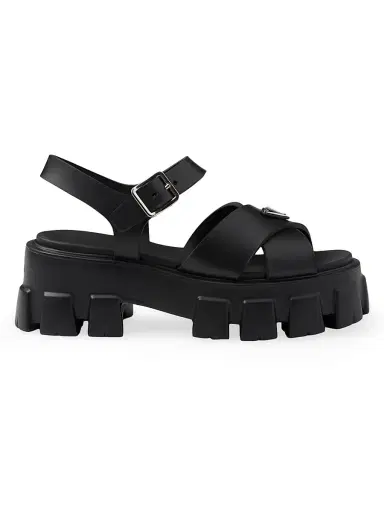 Prada Women's Monolith Rubber Sandals - Black - Size 11 | Thumbnail 1 Prada Women's Monolith Rubber Sandals - Black - Size 11 | Thumbnail 1