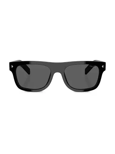 Prada Men's 55MM Pillow Sunglasses - Black | Thumbnail 2