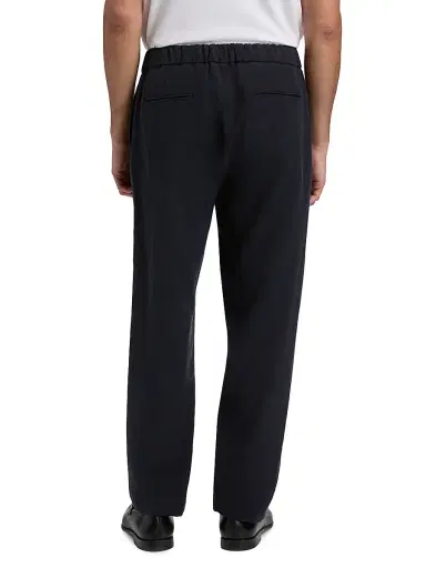 Giorgio Armani Men's Linen Drawstring Pants - Solid Dark - Size 34 | Thumbnail 5