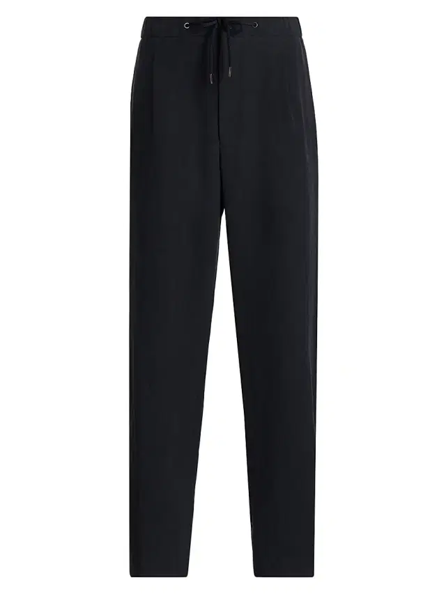Men's Linen Drawstring Pants - Solid Dark