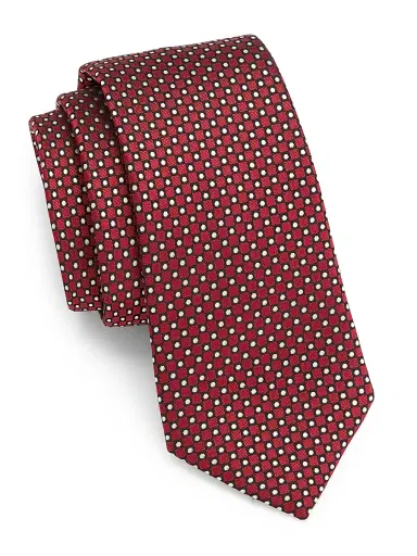Giorgio Armani Men's Geometric Silk Tie | Thumbnail 1 Giorgio Armani Men's Geometric Silk Tie | Thumbnail 1