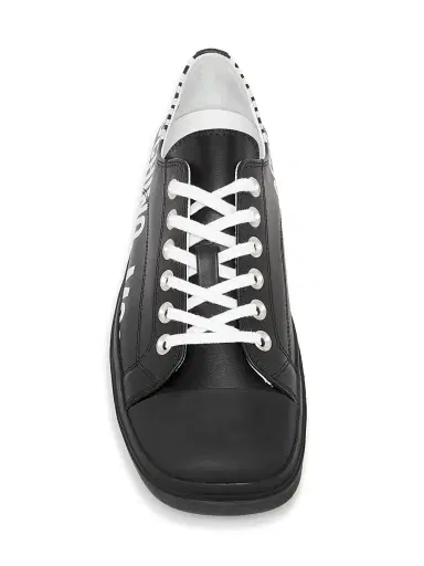 MOSCHINO Men's Logo Leather Low-Top Sneakers | Thumbnail 4 MOSCHINO Men's Logo Leather Low-Top Sneakers | Thumbnail 4