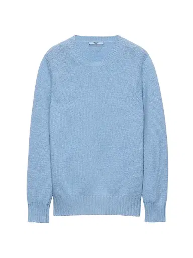 Prada Women's Wool and Cashmere Crew-Neck Sweater - Blue - Size 2 | Thumbnail 1 Prada Women's Wool and Cashmere Crew-Neck Sweater - Blue - Size 2 | Thumbnail 1