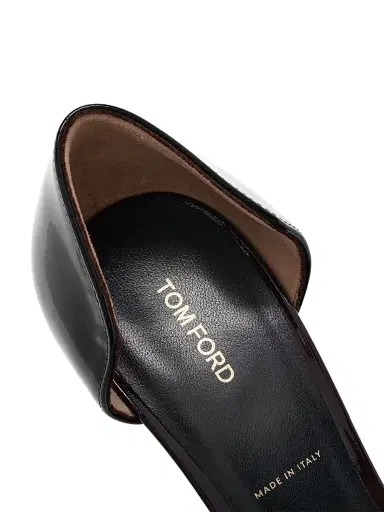 Tom Ford Women's 105MM Patent Leather D'Orsay Pumps - Black - Size 10 | Thumbnail 5