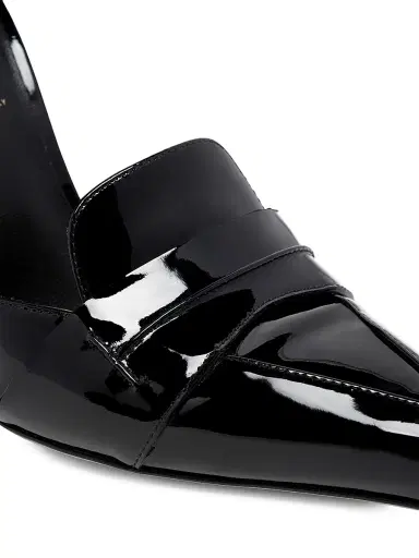Tom Ford Women's 105MM Patent Leather D'Orsay Pumps - Black - Size 10 | Thumbnail 7