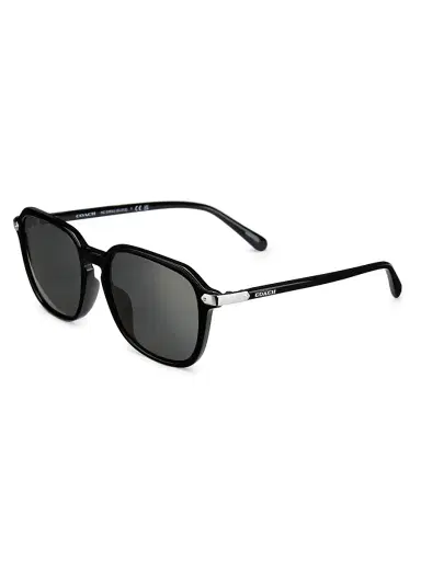 Coach Men's HC8383U 55MM Semi-Metal Sunglasses - Black | Thumbnail 2