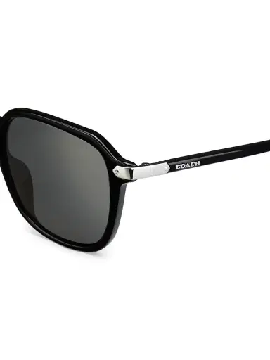 Coach Men's HC8383U 55MM Semi-Metal Sunglasses - Black | Thumbnail 3