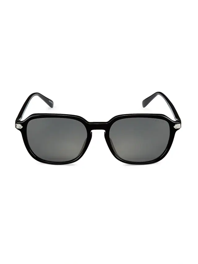 Coach Men's HC8383U 55MM Semi-Metal Sunglasses - Black