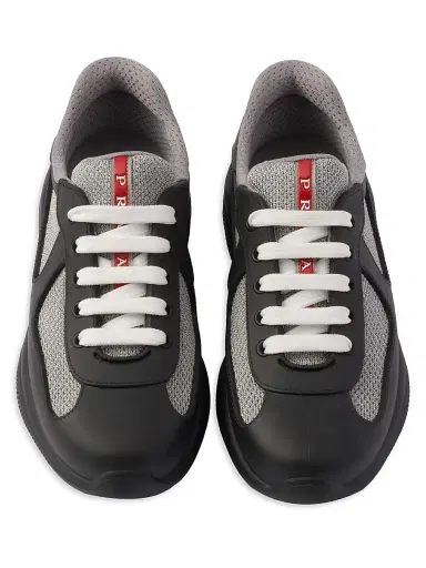 Prada Women's America's Cup Soft Rubber and Bike Fabric Sneakers - Black - Size 10 | Thumbnail 3