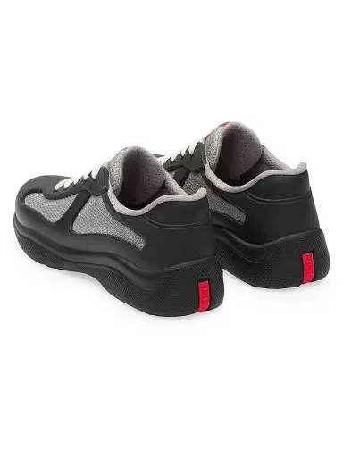 Prada Women's America's Cup Soft Rubber and Bike Fabric Sneakers - Black - Size 10 | Thumbnail 4
