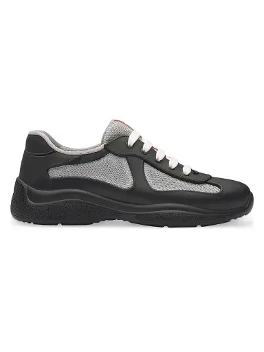 Prada Women's America's Cup Soft Rubber and Bike Fabric Sneakers - Black - Size 10 | Thumbnail 1
