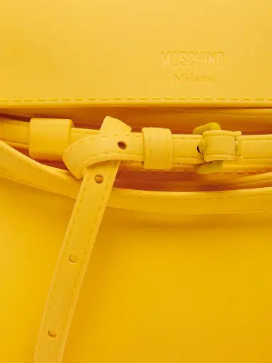 Moschino Women's Tie Me Top Handle Bag - Yellow | Thumbnail 4 Moschino Women's Tie Me Top Handle Bag - Yellow | Thumbnail 4
