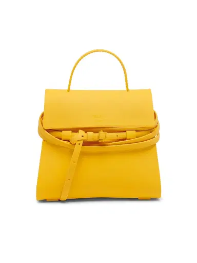 Moschino Women's Tie Me Top Handle Bag - Yellow | Thumbnail 1 Moschino Women's Tie Me Top Handle Bag - Yellow | Thumbnail 1