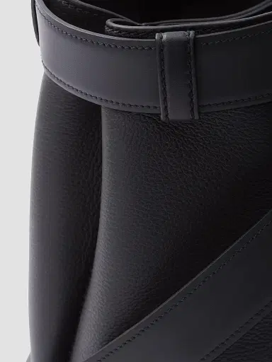 Prada Women's Buckle Medium Leather Top Handle Bag with Belt - Black | Thumbnail 7 Prada Women's Buckle Medium Leather Top Handle Bag with Belt - Black | Thumbnail 7