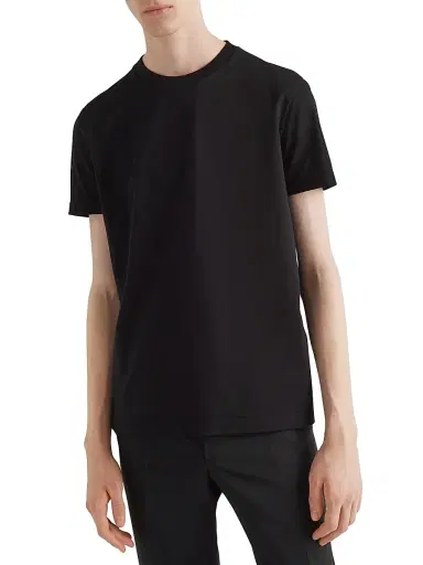 Prada Men's Three Pack Cotton Jersey T-Shirts - Black | Thumbnail 2