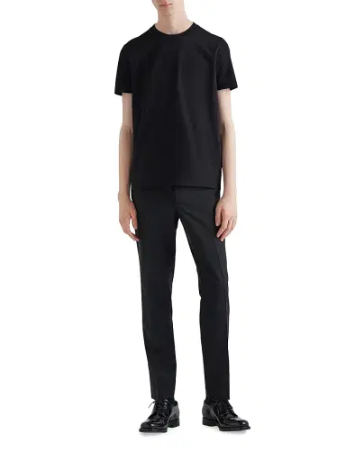Prada Men's Three Pack Cotton Jersey T-Shirts - Black | Thumbnail 5