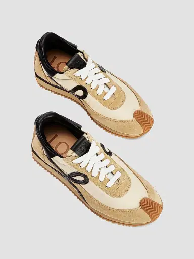 Loewe Men's Flow Runner Monogram Logo Sneakers - Gold Black - Size 14 | Thumbnail 3