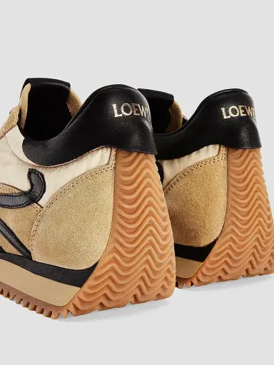 Loewe Men's Flow Runner Monogram Logo Sneakers - Gold Black - Size 14 | Thumbnail 4