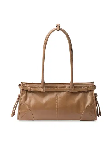 Prada Women's Bonnie Leather Top Handle Bag - Brown | Thumbnail 3 Prada Women's Bonnie Leather Top Handle Bag - Brown | Thumbnail 3