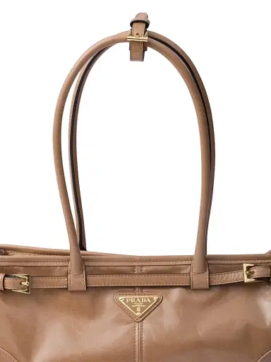 Prada Women's Bonnie Leather Top Handle Bag - Brown | Thumbnail 5 Prada Women's Bonnie Leather Top Handle Bag - Brown | Thumbnail 5