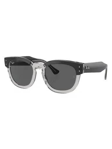 Ray-Ban Men's RB0298s 53MM Mega Hawkeye Square Sunglasses - Transparent Dark Grey | Thumbnail 2