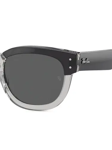 Ray-Ban Men's RB0298s 53MM Mega Hawkeye Square Sunglasses - Transparent Dark Grey | Thumbnail 3