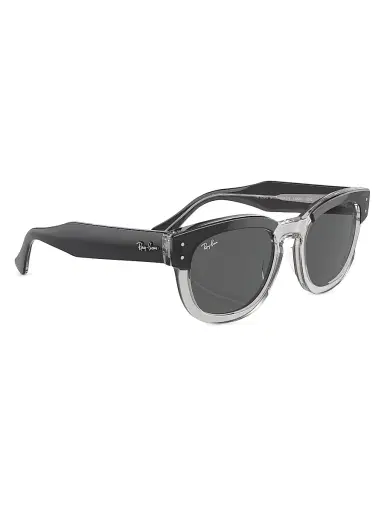 Ray-Ban Men's RB0298s 53MM Mega Hawkeye Square Sunglasses - Transparent Dark Grey | Thumbnail 4