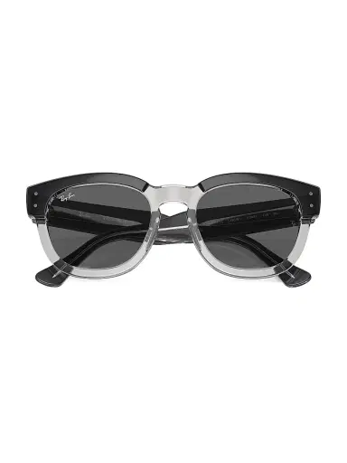 Ray-Ban Men's RB0298s 53MM Mega Hawkeye Square Sunglasses - Transparent Dark Grey | Thumbnail 6