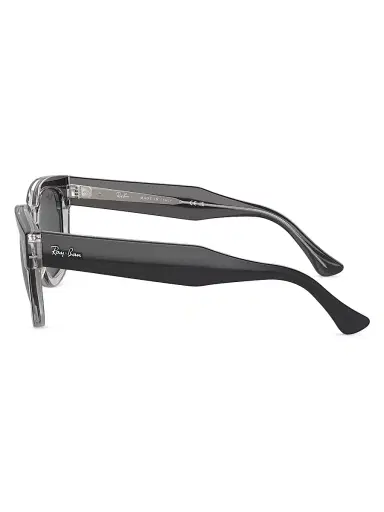Ray-Ban Men's RB0298s 53MM Mega Hawkeye Square Sunglasses - Transparent Dark Grey | Thumbnail 7