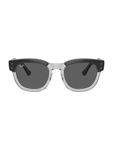 Ray-Ban Men's RB0298s 53MM Mega Hawkeye Square Sunglasses - Transparent Dark Grey | Thumbnail 1