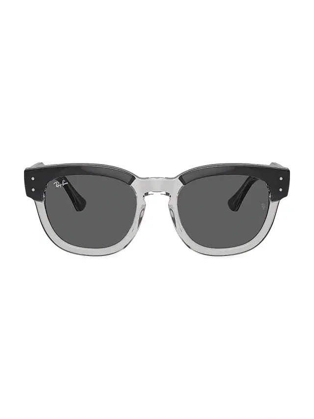 Ray-Ban Men's RB0298s 53MM Mega Hawkeye Square Sunglasses - Transparent Dark Grey