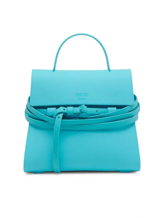 Moschino Women's Tie Me Top Handle Bag - Light Blue