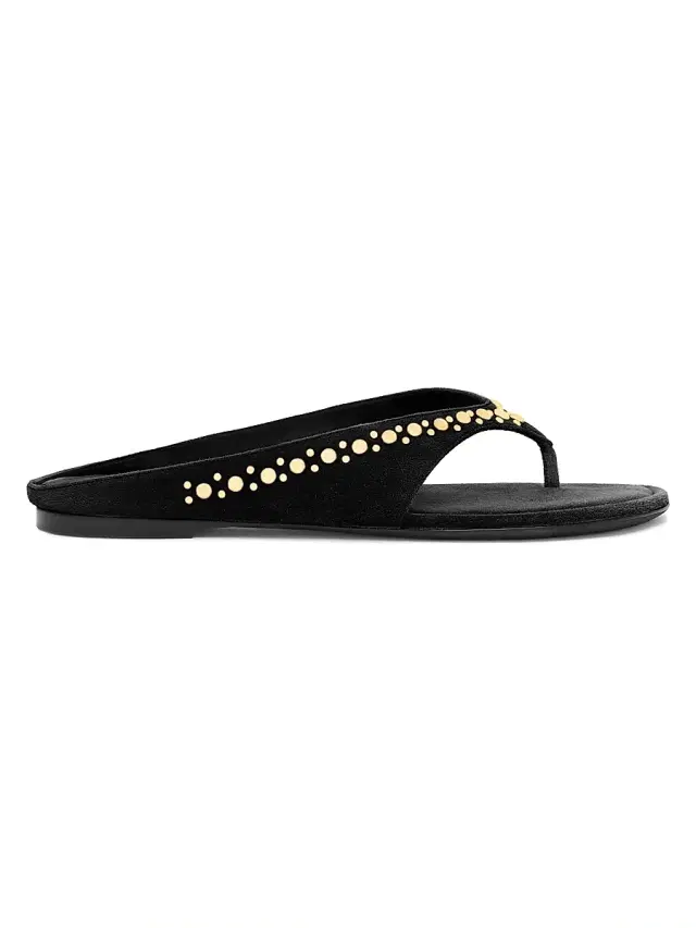 Herbert Levine Women's Sun-Kissed Suede Sandals - Black