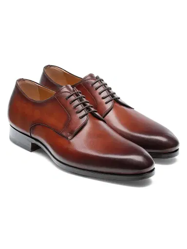 Magnanni Men's Andros Leather Lace-Up Loafers - Cognac | Thumbnail 2