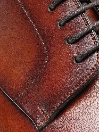 Magnanni Men's Andros Leather Lace-Up Loafers - Cognac | Thumbnail 4