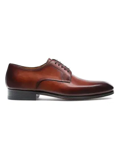 Magnanni Men's Andros Leather Lace-Up Loafers - Cognac | Thumbnail 1