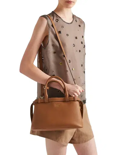 Prada Women's Buckle Small Leather Top Handle Bag with Double Belt - Brown | Thumbnail 8