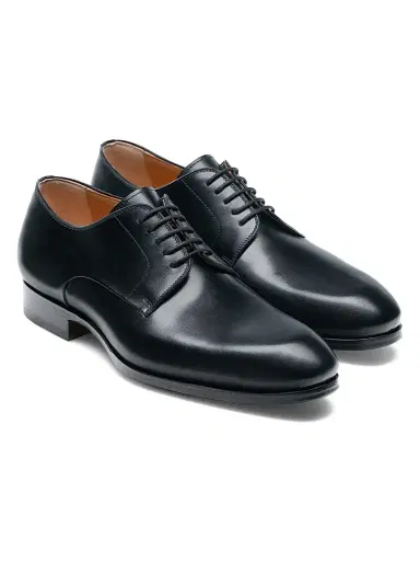 Magnanni Men's Andros Leather Lace-Up Loafers - Black | Thumbnail 2