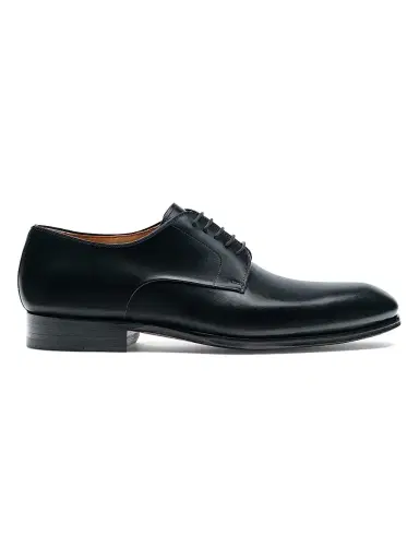 Magnanni Men's Andros Leather Lace-Up Loafers - Black | Thumbnail 1