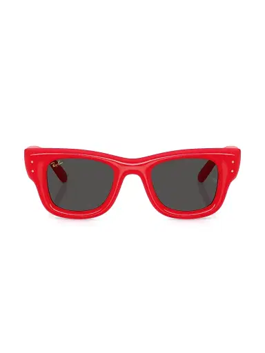 Ray-Ban Men's A$AP Rocky 0Rb4940 47MM Wayfarer Puffer Square Sunglasses - Red Black | Thumbnail 2