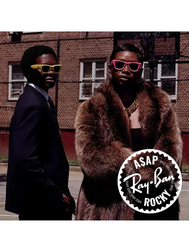 Ray-Ban Men's A$AP Rocky 0Rb4940 47MM Wayfarer Puffer Square Sunglasses - Red Black | Thumbnail 6