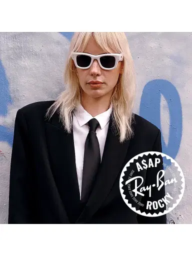 Ray-Ban Men's A$AP Rocky 0Rb4940 47MM Wayfarer Puffer Square Sunglasses - Red Black | Thumbnail 8